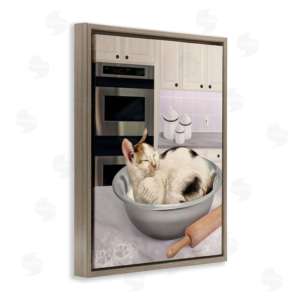 Stupell Industries Mehu Art | Sleepy Cat In Mixing Bowl