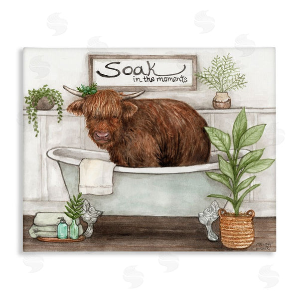 stupell industries Melinda Hipsher | Soak In Moments Cattle Wall Art