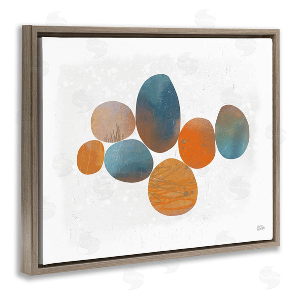 Stupell Industries Melissa Averinos | Abstract Blue Orange Stones