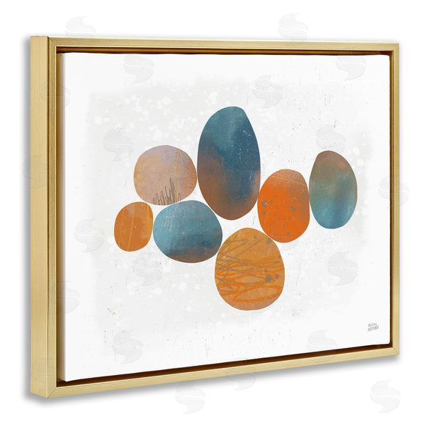 Stupell Industries Melissa Averinos | Abstract Blue Orange Stones