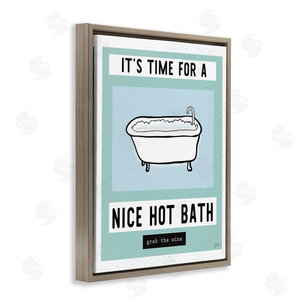 Stupell Industries Melissa Averinos | Hot Bath And Wine Phrase