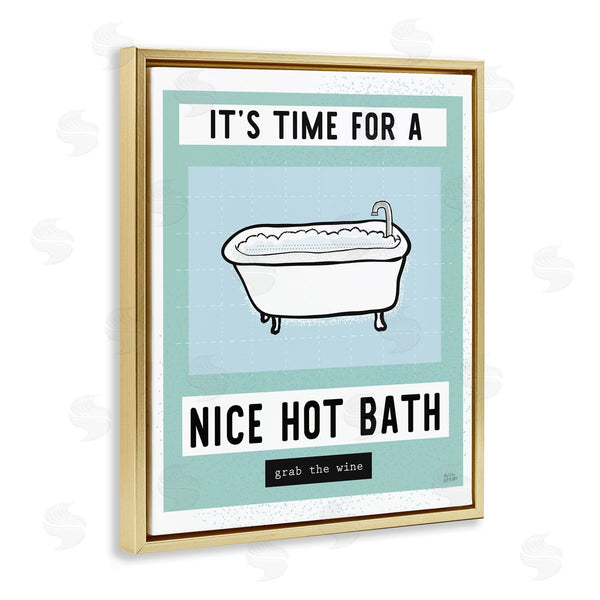 Stupell Industries Melissa Averinos | Hot Bath And Wine Phrase