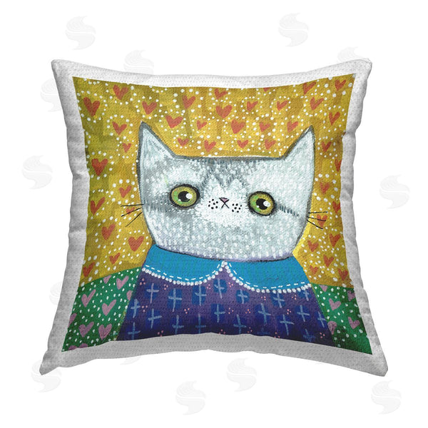 Stupell Industries Melissa Averinos | Kitten With Fun Patterns Printed Throw Pillow