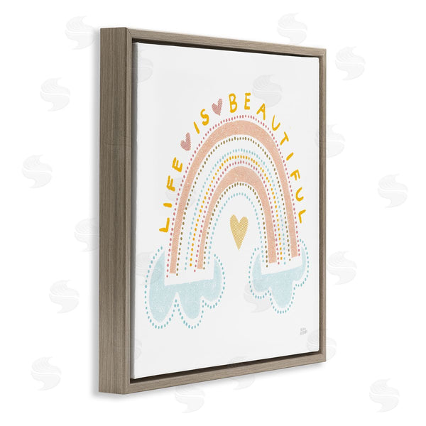 Stupell Industries Melissa Averinos | Life Is Beautiful Patterned Rainbow