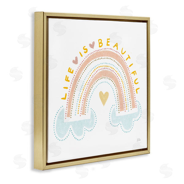 Stupell Industries Melissa Averinos | Life Is Beautiful Patterned Rainbow