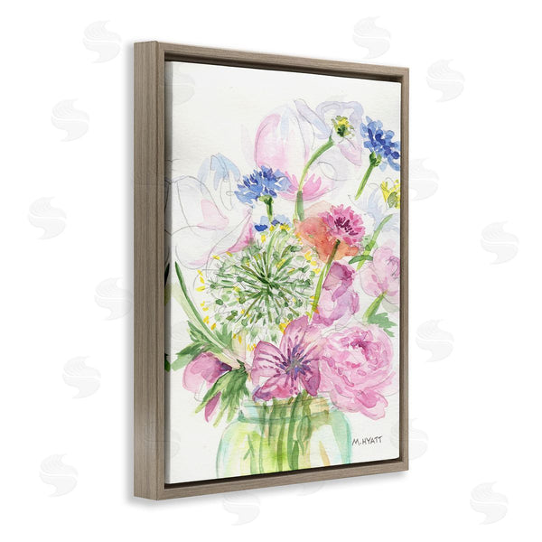 Stupell Industries Melissa Hyatt | Assorted Spring Floral Bouquet In Canning Jar
