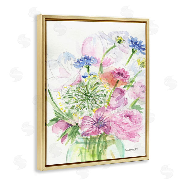 Stupell Industries Melissa Hyatt | Assorted Spring Floral Bouquet In Canning Jar