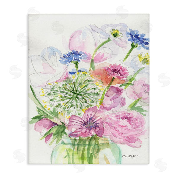 stupell industries Melissa Hyatt | Assorted Spring Floral Bouquet in Canning Jar