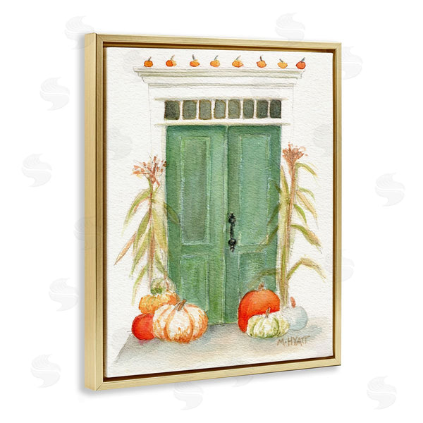 Stupell Industries Melissa Hyatt | Entryway Door Architecture Autumn Harvest Pumpkins