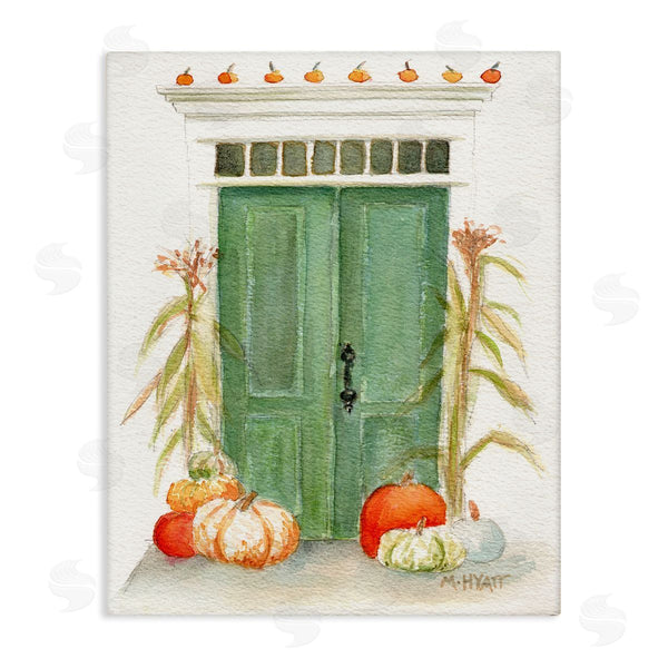 stupell industries Melissa Hyatt | Entryway Door Architecture Autumn Harvest Pumpkins