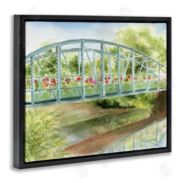 Stupell Industries Melissa Hyatt | Floral Road Bridge Over Countryside Creek