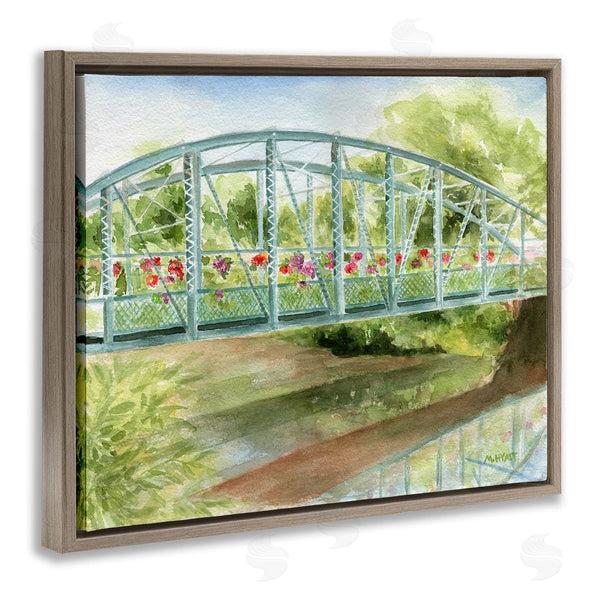 Stupell Industries Melissa Hyatt | Floral Road Bridge Over Countryside Creek