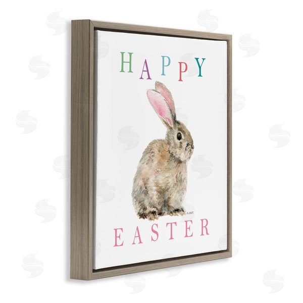 Stupell Industries Melissa Hyatt | Happy Easter Phrase With Woodland Bunny Rabbit