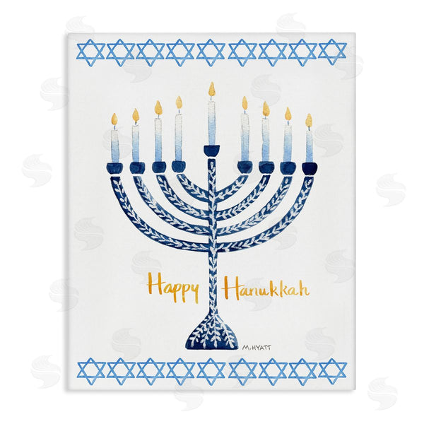 stupell industries Melissa Hyatt | Happy Hanukkah Holiday Menorah