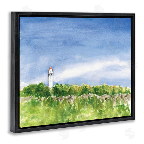 Stupell Industries Melissa Hyatt | Heublein Tower Forest Overlook Soft Watercolor Landscape