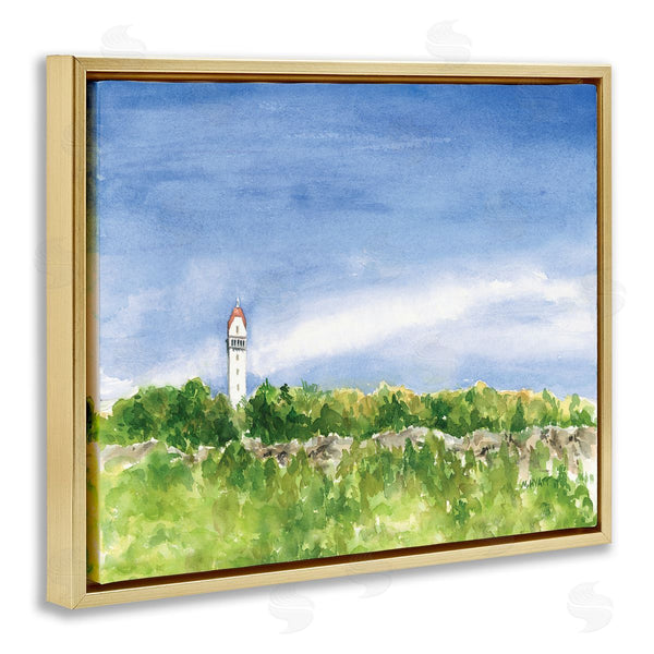 Stupell Industries Melissa Hyatt | Heublein Tower Forest Overlook Soft Watercolor Landscape