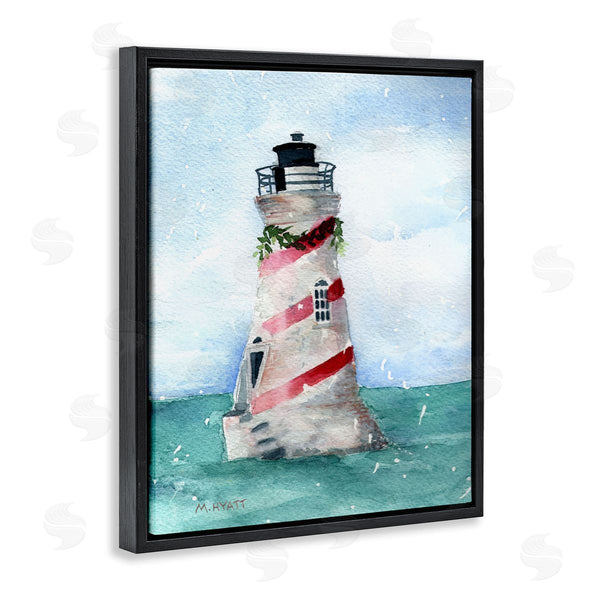 Stupell Industries Melissa Hyatt | Holiday Lighthouse Candy Cane Stripes