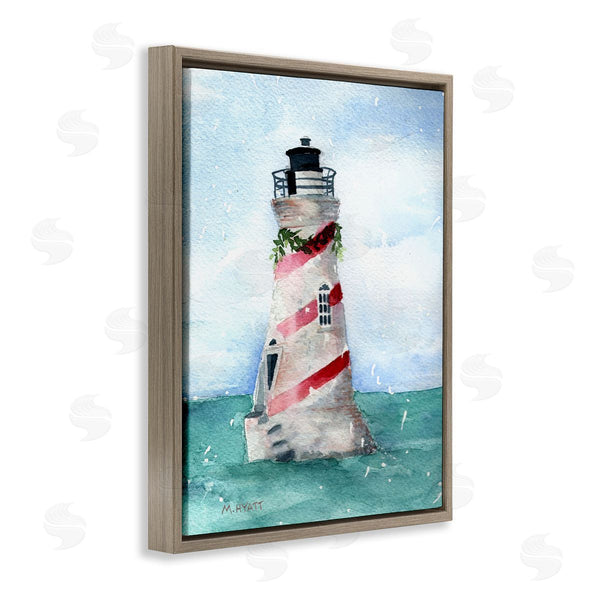Stupell Industries Melissa Hyatt | Holiday Lighthouse Candy Cane Stripes
