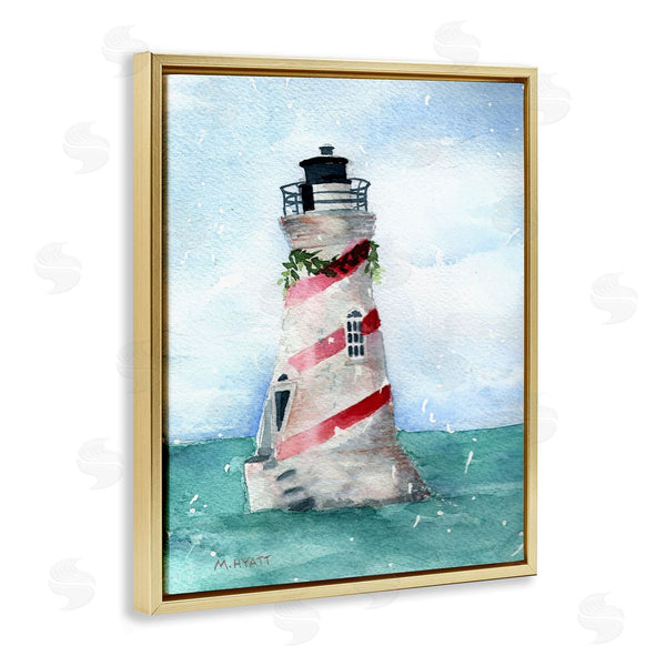Stupell Industries Melissa Hyatt | Holiday Lighthouse Candy Cane Stripes