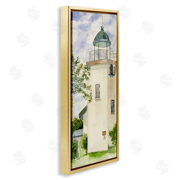 Stupell Industries Melissa Hyatt | Horton Point Lighthouse Coastal Architecture Landscape
