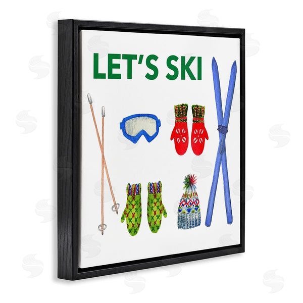 Stupell Industries Melissa Hyatt | Let's Ski On White
