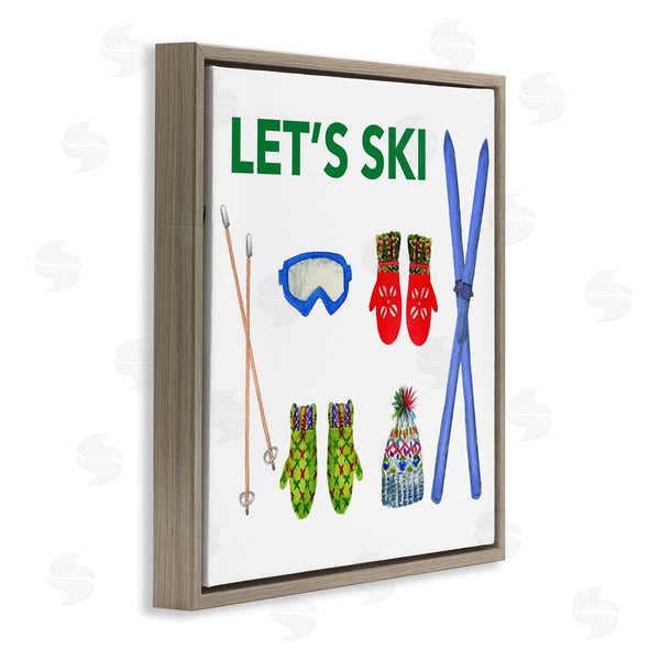 Stupell Industries Melissa Hyatt | Let's Ski On White