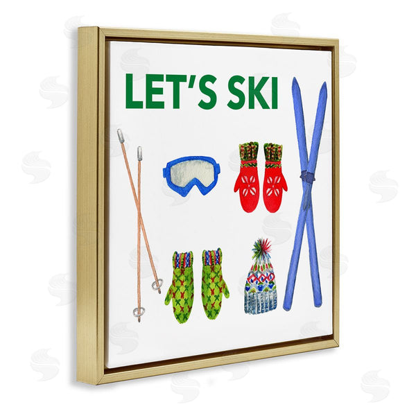 Stupell Industries Melissa Hyatt | Let's Ski On White