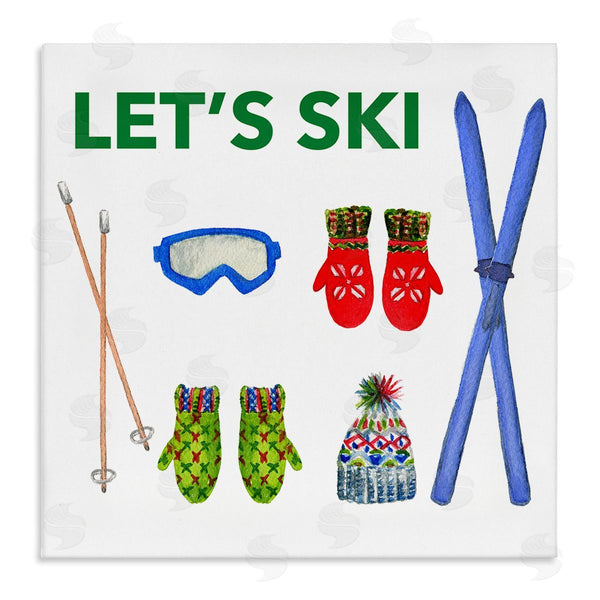stupell industries Melissa Hyatt | Let's Ski on White