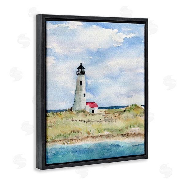 Stupell Industries Melissa Hyatt | Lighthouse On Peninsula Soft Coastal Landscape