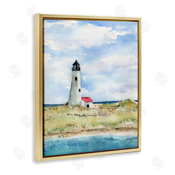 Stupell Industries Melissa Hyatt | Lighthouse On Peninsula Soft Coastal Landscape