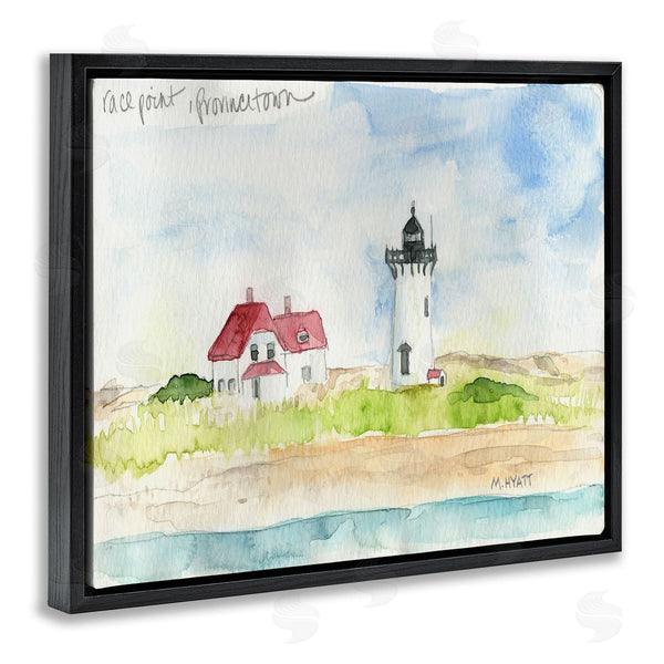 Stupell Industries Melissa Hyatt | Race Point Lighthouse Coastal Water Landscape