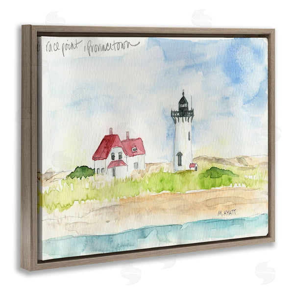 Stupell Industries Melissa Hyatt | Race Point Lighthouse Coastal Water Landscape