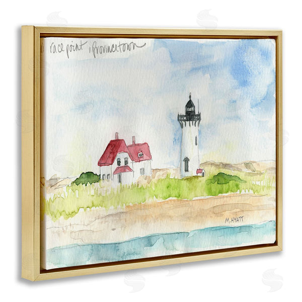 Stupell Industries Melissa Hyatt | Race Point Lighthouse Coastal Water Landscape