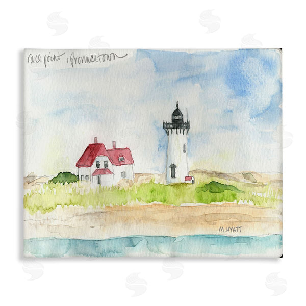stupell industries Melissa Hyatt | Race Point Lighthouse Coastal Water Landscape