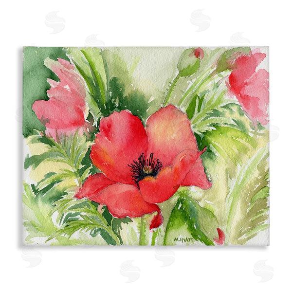 stupell industries Melissa Hyatt | Red Poppies Surrounded by Soft Greenery