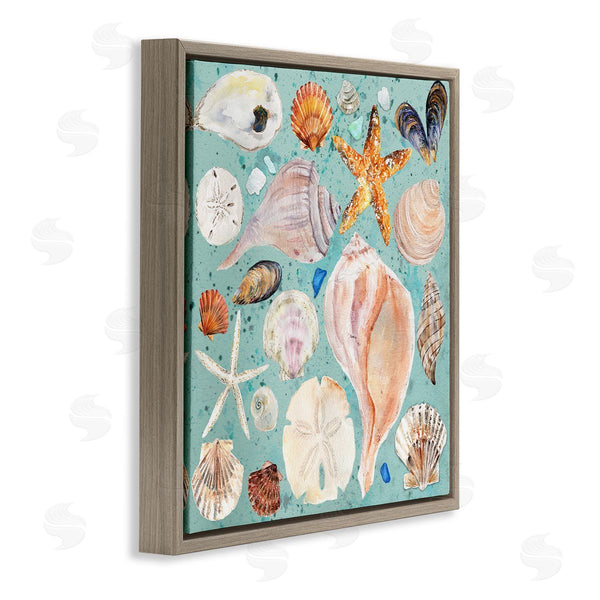 Stupell Industries Melissa Hyatt | Seashell Puzzle Pattern
