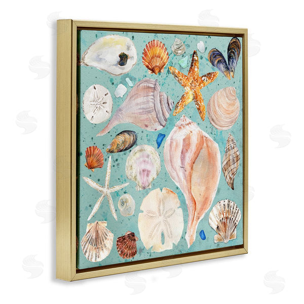 Stupell Industries Melissa Hyatt | Seashell Puzzle Pattern
