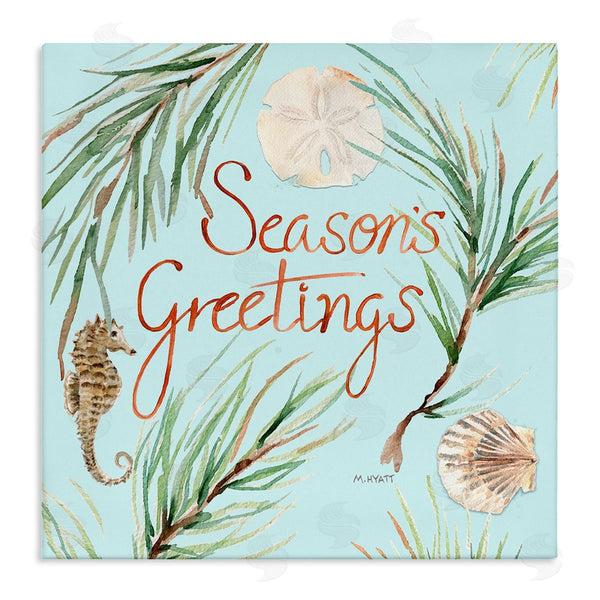 stupell industries Melissa Hyatt | Season's Greetings Nautical Christmas Seahorse