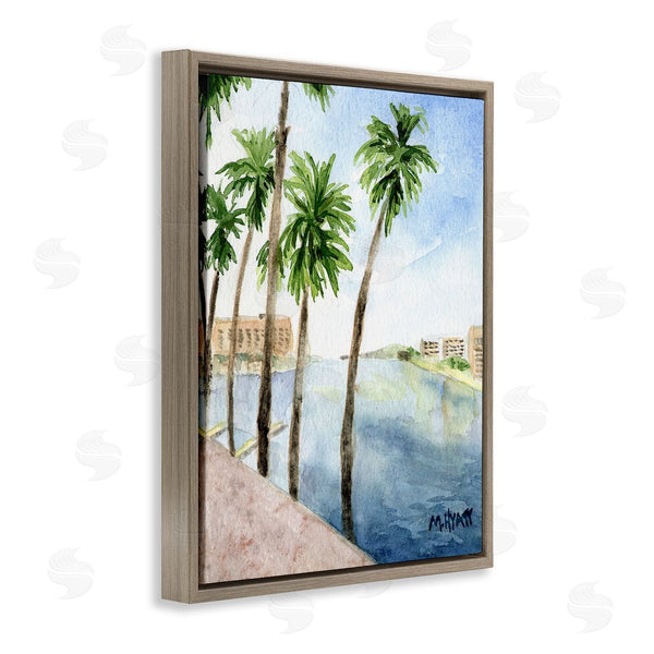 Stupell Industries Melissa Hyatt | Tropical Palms Along The River Edge Landscape