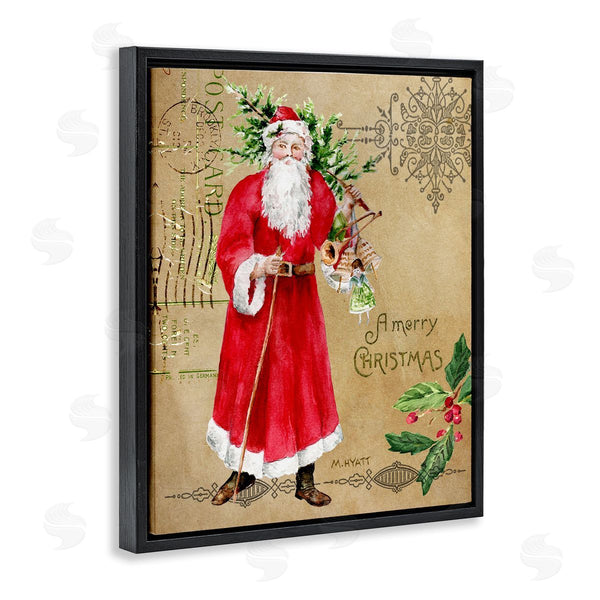 Stupell Industries Melissa Hyatt | Vintage Santa Claus Postal Design