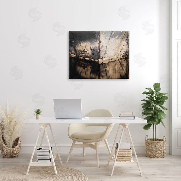 Stupell Industries Melissa McClain | Abstract Boat Underside Reflection Distressed Murky Lake Wall Art