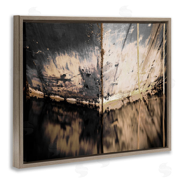 Stupell Industries Melissa McClain | Abstract Boat Underside Reflection Distressed Murky Lake Wall Art