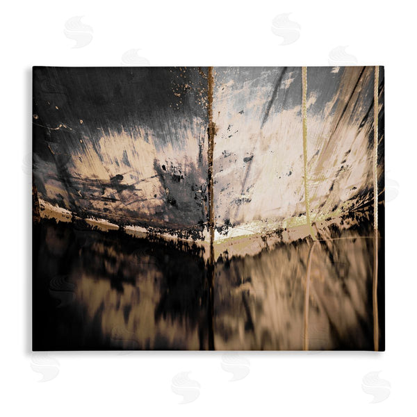 stupell industries Melissa McClain | Abstract Boat Underside Reflection Distressed Murky Lake Wall Art