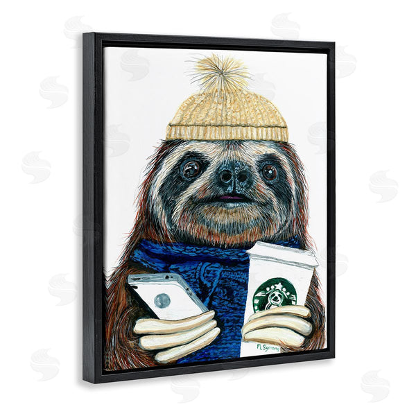 Stupell Industries Melissa Symons | Hipster Sloth Coffee Culture