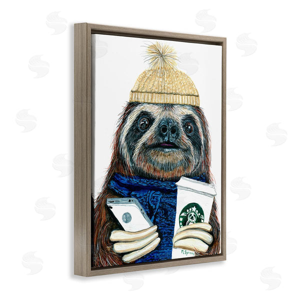 Stupell Industries Melissa Symons | Hipster Sloth Coffee Culture