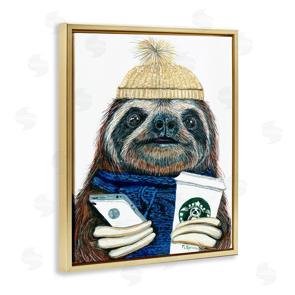 Stupell Industries Melissa Symons | Hipster Sloth Coffee Culture