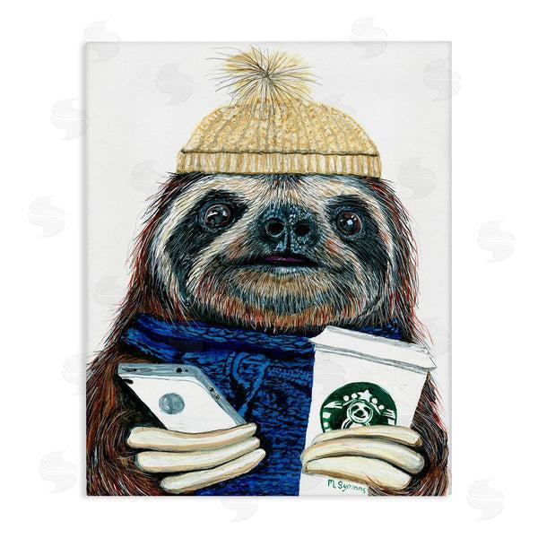 stupell industries Melissa Symons | Hipster Sloth Coffee Culture