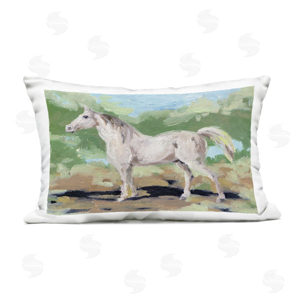 Stupell Industries Melissa Wang | A Quiet Gallop Horse Printed Throw Pillow