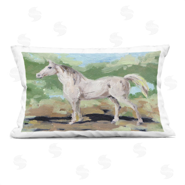 stupell industries Melissa Wang | A Quiet Gallop Horse Printed Throw Pillow