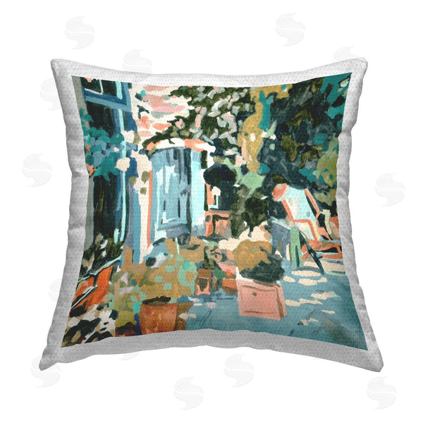 Stupell Industries Melissa Wang | Abstract Cityscape Architecture Printed Throw Pillow